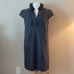 Classy ruffle collar sheath dress